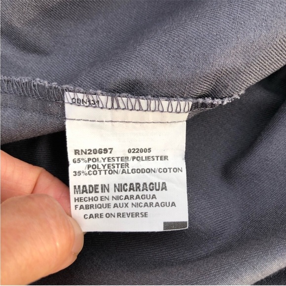 Dickies Mens Long Sleeve Flap Chest Pockets Button Down Gray Work Shirt L - Picture 11 of 13